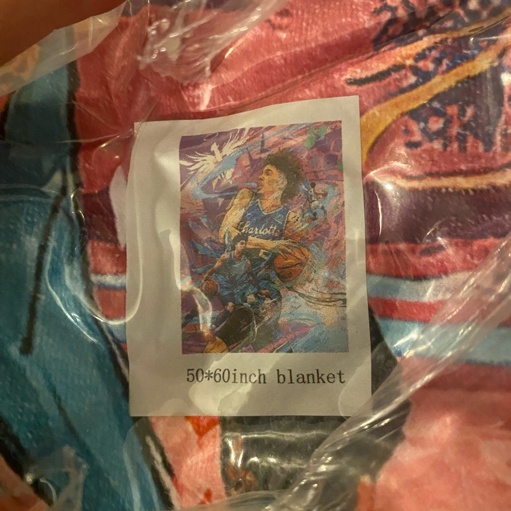 Colorful Basketball Player Lamelo Ball Blanket